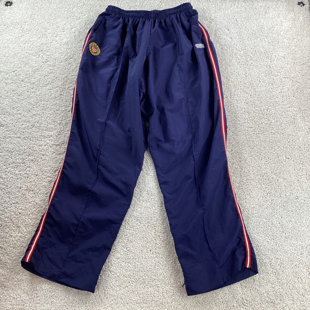 Official Sports US Soccer Federation Track Pants Navy Blue Nylon Mens XL USSF